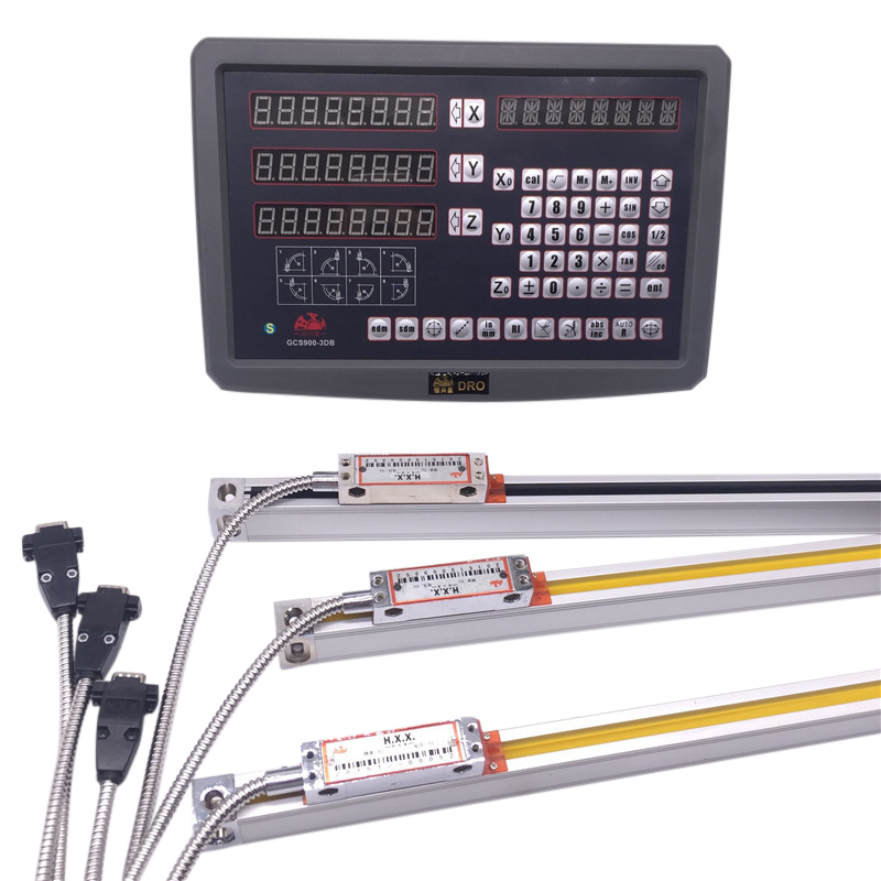 thumbnail image 2 of 2 Axis Digital Readout Dro Kit 250mm 1000mm Linear Glass Scales 2 of 11